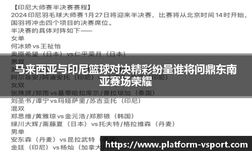 马来西亚与印尼篮球对决精彩纷呈谁将问鼎东南亚赛场荣耀